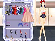 Retro Swimsuits Dress Up free online game, vintage beach fashion styling