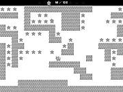The Cat Gets 100 Stars game showing a cat jumping between blocks to collect glowing yellow stars in a platformer.