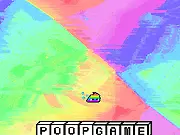 Rainbow Poop Adventure free online runner game, cute rainbow pile jumping and running from toilet paper