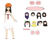 Play Bakemonogatari Dress Up free online game featuring anime characters and outfits