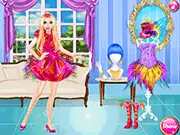 Screenshot of Dove Carnival Dolly Dress free online fashion game featuring a festive carnival outfit