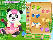 Fluffy Panda Care Online game, cute panda getting treatment at the salon, free animal care game on PlayArcadeHub