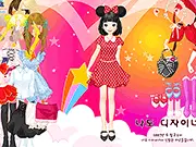 Chobits Cosplay Dress Up free online game screenshot, girl dressed in anime-inspired costume
