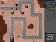 Screenshot of Mini Tower Defence Plus free online game showing towers defending against enemy waves