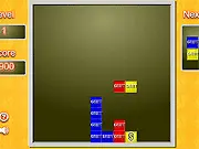 Screenshot of the Destroy The Debts puzzle game interface showing colored blocks and dollar sign icons