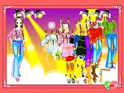 Fashion Era Dressup free online game image showing a model wearing a high-fashion, stylish dress and accessories, defining her own look on PlayArcadeHub