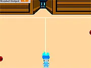 Mixels Dodge the Murpball free online game screen showing a Mixel character avoiding chaotic Murpballs