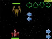 Screenshot of Finger Fury Demo, a challenging, fast-paced free online galaxy action game