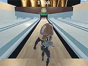 Screenshot of Moto X3M gameplay showing the stunt bike rider mid-air over a loop ramp