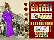 Qing Lady Character Creator online game screenshot – choosing a traditional dress for a historical Chinese lady
