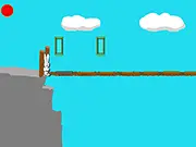 Play One Shot Bridge online free, logic puzzle game screenshot with bridge and choice buttons