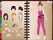 Lake & Summer Dressup free online fashion game screenshot - model styled in a summer dress standing by a lake background