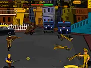 Screenshot of City Encounter, a free online action shooter game where Inspector Vijay fights terrorists