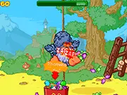 Pinata Hunter 4 game screenshot, play free online incremental clicker, smashing piñatas for candy