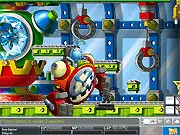 Action screenshot of the Return of Papulatus boss fight online, featuring a large clock monster and character dodging attacks, free RPG battle game