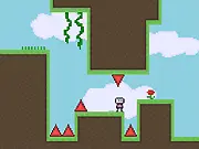 Another Dimension Adventure free online platformer game, escaping the dimension, character reaching the exit