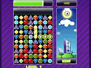 Biotronic match 3 puzzle game, playing free online, colorful biotechnology blocks, exploding combos