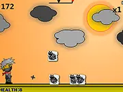 Desert Ninja free online action game featuring a ninja avoiding obstacles and fighting enemies with blades