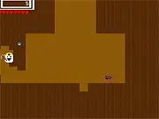DIG QUEST Deluxe online game screenshot showing Richard the miner preparing to fight a firespitting gnome underground