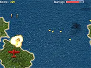 Play Flight of the Glory free online war game, showing a vintage fighter plane in action against enemies.