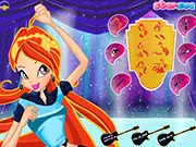 Rockstar Bloom Winx Club dress up game free online outfit selection | PlayArcadeHub