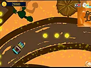 Play Redi Go Taxi free online driving game, showing a yellow taxi car driving in a city environment.