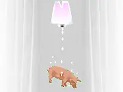 Parfum pour COCHON free online funny game screenshot, pouring perfume on a pig