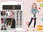 Autumn in Vienna Dress Up free online fashion game screenshot showing a girl with a camera wearing a cozy, stylish autumn outfit on a Viennese street.