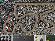 Bitmap TD V1.5 free online tower defense game, placing turrets to attack land and air enemies
