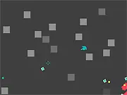 Super Simple Smart Shootr free online game screenshot, abstract minimalist shooter with blue and green elements