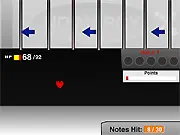 Megalovania Edition rhythm game online, play Guitar Hero style free game with Sans from Undertale, free Megalovania music game