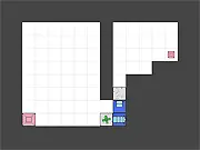 Play Teleporter Twins puzzle online, free block teleporting game, clever physics brain teaser, PlayArcadeHub