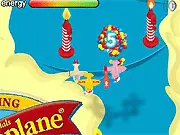 Air-Race online flying game screenshot, airplane racing through an aerial checkpoint