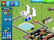 Epic City Builder 3 game screenshot showing a large city with subways, schools, and elevated terrain