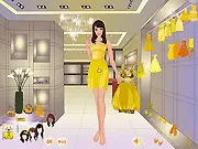 Luxury Yellow Dressup game screenshot - play free online fashion and dress-up game with yellow gowns