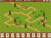 Island Defense free tower defense game online, defend the island from pirates, strategic defense game on PlayArcadeHub