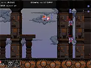 Screenshot of Humanoid Space Race 2 online game showing a spaceship shooting enemies during a high-score chase wave