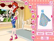 Spring Skirts free online dress up game, Allie fashion model, floral skirts and spring clothes