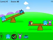 Out of Balance free online physics puzzle game, logic game, find the heaviest object