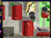High-Flying Hero Blast free online action game superhero shadow bombs