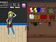 Fashion model dressed in a chic, custom-designed outfit from the free online game Girls Fashion Dress Up.