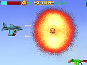 The free online game Cain's Survival showing the hero fighting alien forces with a gun on a futuristic platform