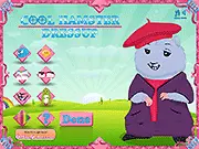 Cool Hamster Dressup free online game, image of a cute hamster wearing fashionable clothes and accessories