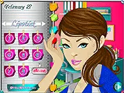 Play Businesswoman Makeover free online game, showing a female executive receiving a stylish makeup and fashion transformation.