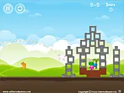 Save Smileys free online physics shooting game, play to save frozen smileys, target and collapse obstacles