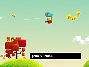Billy's Hill free online strategy game, play to feed monster with fruit, catch fireflies with balloon