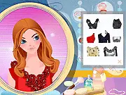Variety Makeup online game screenshot showing a girl with a beautifully applied cosmetic makeover