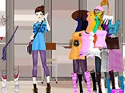 Screenshot of Enjoy Free Style Dressup online game showing a girl in a stylish, mixed-genre outfit