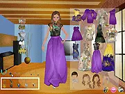 Soft and Gentle Dressup online game screenshot featuring a girl wearing an elegant, simple, light-colored dress