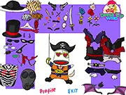 Screenshot of Puppie Yuppie free online dress up game showing the cute puppy spy in a disguise